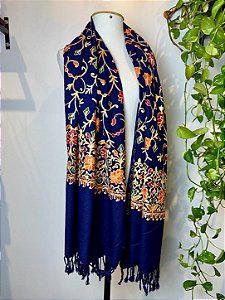 Pashimina Bohemian | Azul Marinho
