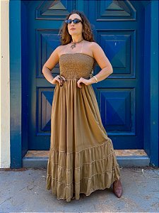 Vestido Indiano Gaia | Marrom (bazar)
