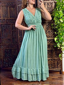 Vestido Meraki 2.0 | Menta TAMANHO:G (bazar)
