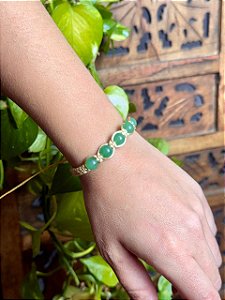 Pulseira Macramê | Quartzo Verde