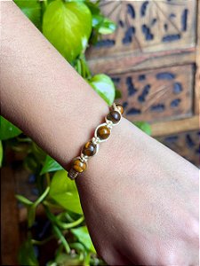 Pulseira Macramê | Olho de Tigre