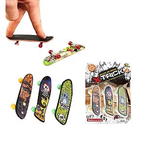 Skate De Dedo Fingerboard C/ Rodinhas Extra Chave Parafusos