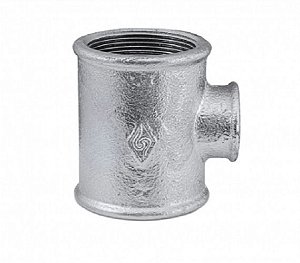 TEE DE REDUÇÃO GALVANIZADO 2.1/2"x1/2"