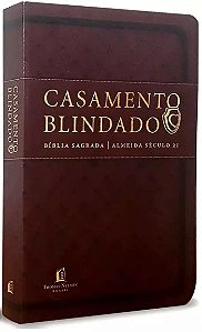 Bíblia De Estudo Casamento Blindado - Capa Luxo Marrom
