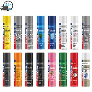 Tinta Spray Para Meltal Madeira Gesso Plastico EVA Uso Geral Chemicolor Varias Cores 400ml