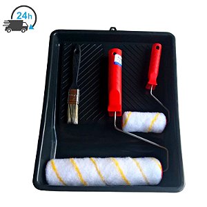 Kit De Pintura De Parede Completo Anti Respingo 5 Peças em 1