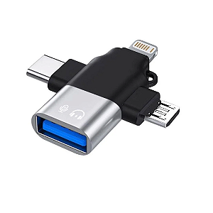 ADAPTADOR OTGUSB 3 EM 1 KNUP KP-HM006