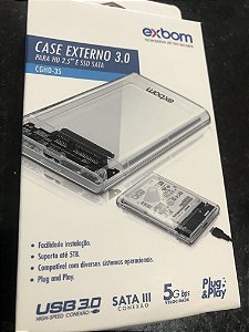 Case 3.0 para SSD e HD Sata III 5G até 5Tera