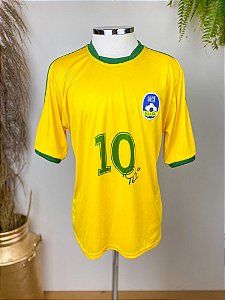 Camiseta Brasil Feminina Amarela - Dona Chica Brechó Online