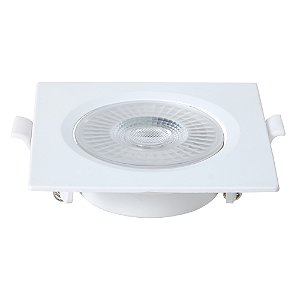 SPOT LED EMBUTIR QUADRADO BIVOLT 6W - Branco