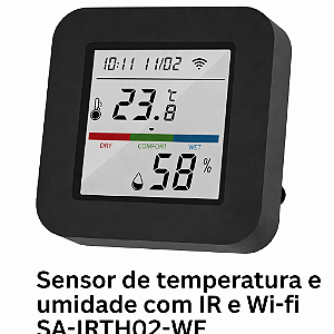 Sensor de temperatura e umidade com IR e wifi_SA-IRTH02-WF