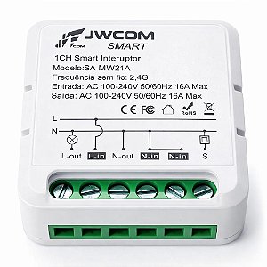 Mini Interruptor WIFI 1 Canal 16A Bivolt - SA-MW21A