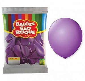 Balões Roxo São Roque nº7 embalagem com 50 unid