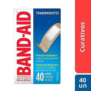 Curativos Band-Aid Transparente 40 Unidades