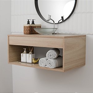 Gabinete De Banheiro Madri 60Cm Sem Cuba