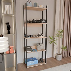 Prateleira Para Home Office Livro Estudo Estilo Industrual 1,80cm Altura California