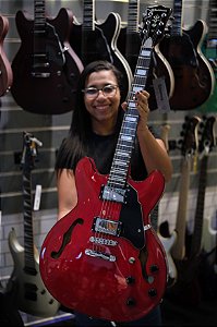 GUITARRA ELETRICA HOLLOW BODY WALDMAN GHO100 RD