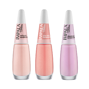 Kit 3 Esmaltes Impala 7,5ml Cor:Reliquia, Discreto, Devaneio