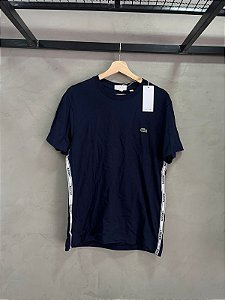 CAMISETA LACOSTE  AZUL MARINHO FAIXA