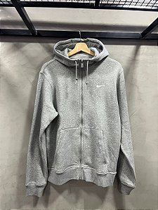 Jaqueta Nike Sportswear Club FZ Hoody Cinza (MATERIAL FORRADO)