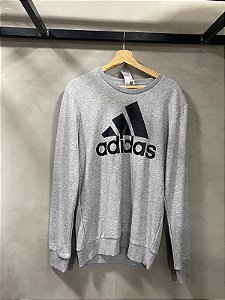 MOLETOM ADIDAS ESSENTIAL CINZA(SEM CAPUZ)