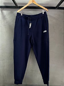 CALÇA PUMA MOLETOM JOGGER AZUL MARINHO