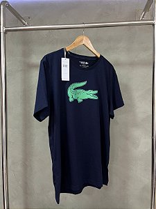 CAMISETA LACOSTE SPORT (AZUL ESCURO/VERDE)