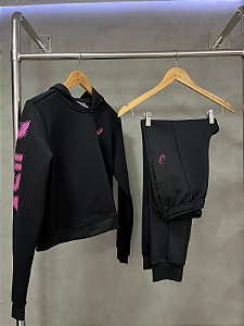 CONJUNTO ASICS PRETO (FEMININO)