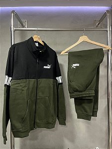 CONJUNTO PUMA POWER (PRETO/VERDE)