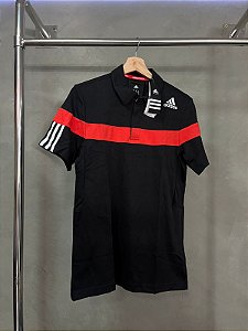 POLO ADIDAS TENNIS (PRETO/VERMELHA)