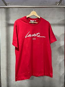 CAMISETA LACOSTE SINCE 1927 VERMELHA