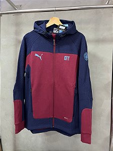 JAQUETA FLECCE MANCHESTER CITY VINHO/AZUL MARINHO