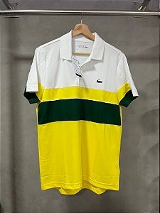 POLO LACOSTE SPORT AMARELA/VERDE