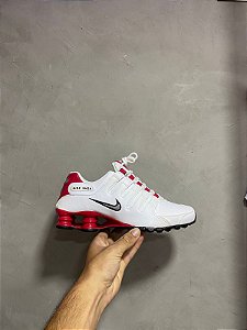 TENIS NIKE SHOX NZ BRANCO/VERMELHO