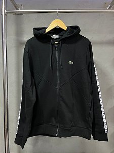 MOLETOM LACOSTE FAIXA PRETO