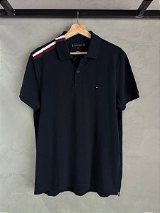 POLO REGULAR FAIXA LOGO ( AZUL MARINHO )