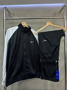 CONJUNTO MIZUNO HELANCA (PRETO/BRANCO)