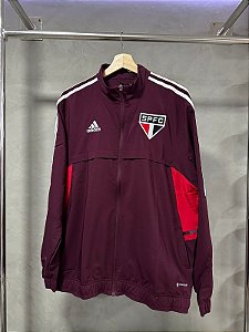 Jaqueta São Paulo Adidas Masculina Pré jogo 2022 VINHO