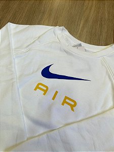 MOLETOM NIKE AIR WHITE/BLUE/YELLOW