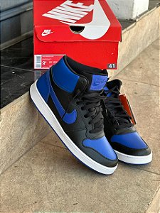 Tênis Nike Ebernon mid (preto/azul)