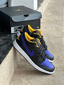 Tênis Nike Air Jordan 1 Low "Black/Dark Concord