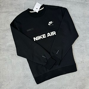 MOLETOM GOLA CARECA NIKE AIR PRETA