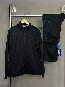 Conjunto Mizuno preto/azul