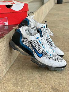 Tênis Air VaporMax 2021 Flyknit 'White Photo Blue