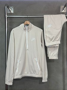 Conjunto Nike 1/4 zip creme