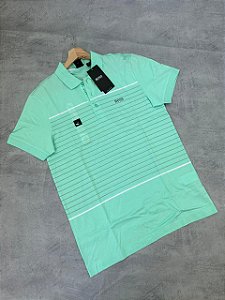 POLO HUGO BOSS LISTRADA (ESMERALDA)