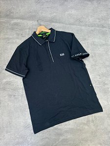 POLO HUGO BOSS AZUL MARINHO LETREIRO