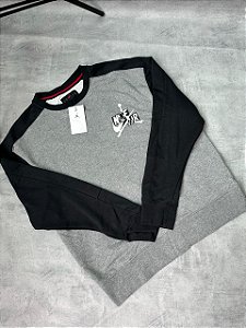 MOLETOM GOLA CARECA NIKE X JORDAN CINZA