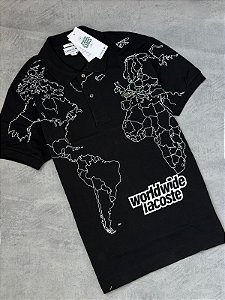 POLO LACOSTE WORLDWITE (PRETA )