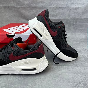 NIKE AIR MAX SYSTM (PRETO COM RED)